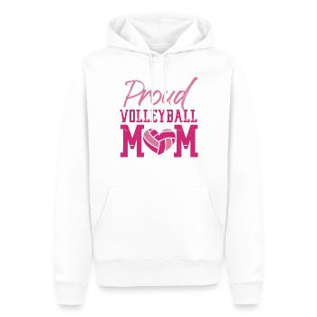 Joueuse de volleyball Équipe Maman Mère - Sweat à capuche Premium bio Homme - blanc - Devant - Nico (187cm)