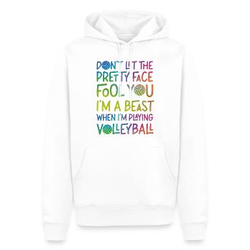 Volleyball Player Team Girl - Men’s Premium Organic Hoodie - white - Front - Nico (187cm)