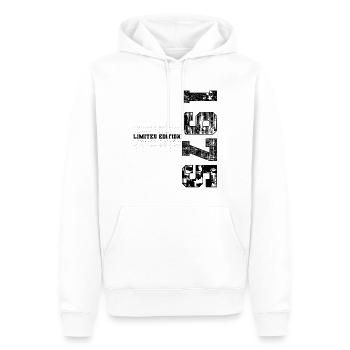 Édition limitée 1975 Année de naissance 1975 Anniversaire - Sweat à capuche Premium bio Homme - blanc - Devant - Nico (187cm)
