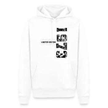 Édition limitée 1973 Année de naissance 1973 Anniversaire - Sweat à capuche Premium bio Homme - blanc - Devant - Nico (187cm)