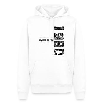 Édition limitée 1980 Année de naissance 1980 Anniversaire - Sweat à capuche Premium bio Homme - blanc - Devant - Nico (187cm)