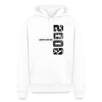 Édition limitée 2008 Année de naissance 2008 Anniversaire - Sweat à capuche Premium bio Homme - blanc - Devant - Nico (187cm)
