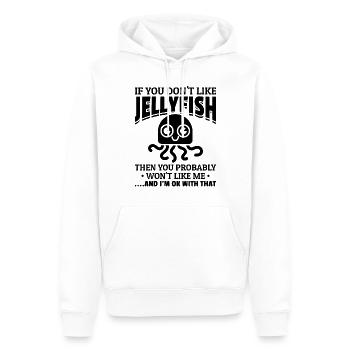 Si vous n’aimez pas les méduses, vous me ferez - Sweat à capuche Premium bio Homme - blanc - Devant - Nico (187cm)