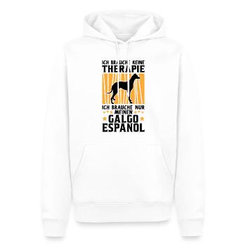 Ich brauche nur meinen Galgo Espanol - Männer Premium Bio Hoodie - Weiß - Vorne - Nico (187cm)
