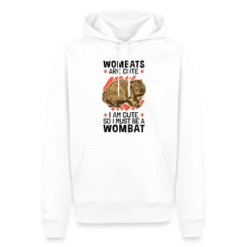 Also bin ich ein Wombat Beuteltier - Männer Premium Bio Hoodie - Weiß - Vorne - Nico (187cm)