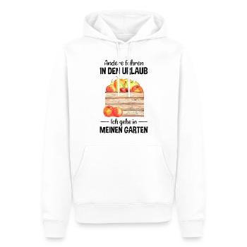 Garten Urlaub Lustiger Spruch Gärtner Geschenkidee - Männer Premium Bio Hoodie - Weiß - Vorne - Nico (187cm)