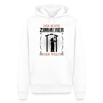 Zimmermann Beruf Zimmerer Handwerker Geschenk - Männer Premium Bio Hoodie - Weiß - Vorne - Nico (187cm)
