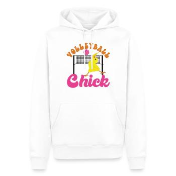 Volleyball Player Team Chicken - Männer Premium Bio Hoodie - Weiß - Vorne - Nico (187cm)