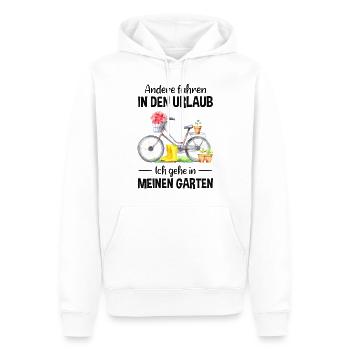 Garten Urlaub Lustiger Spruch Gärtner Geschenkidee - Männer Premium Bio Hoodie - Weiß - Vorne - Nico (187cm)