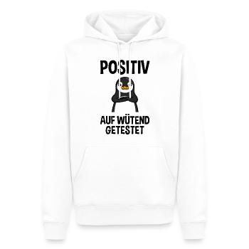 Wütender Pinguin Lustiger Spruch Geschenk - Männer Premium Bio Hoodie - Weiß - Vorne - Nico (187cm)