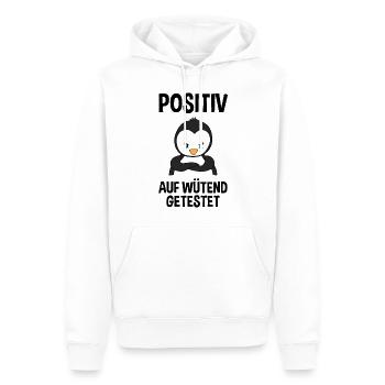 Wütender Pinguin Lustiger Spruch Geschenk - Männer Premium Bio Hoodie - Weiß - Vorne - Nico (187cm)