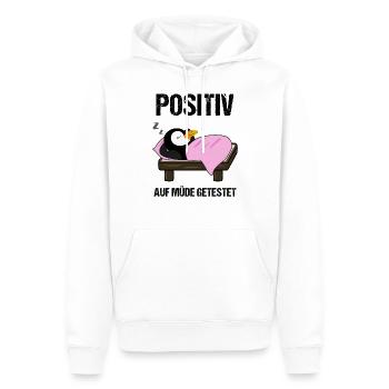 Schlafender Pinguin Lustiger Spruch Geschenk - Männer Premium Bio Hoodie - Weiß - Vorne - Nico (187cm)