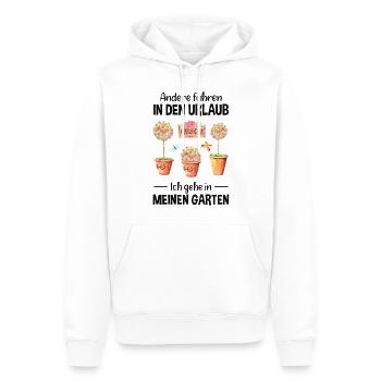 Garten Urlaub Lustiger Spruch Gärtner Geschenkidee - Männer Premium Bio Hoodie - Weiß - Vorne - Nico (187cm)