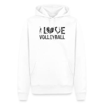 Volleyball Player Team Vintage I - Männer Premium Bio Hoodie - Weiß - Vorne - Nico (187cm)