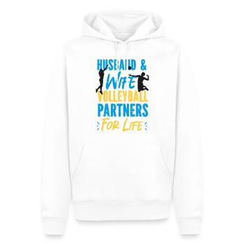 Volleyball Player Team Husband - Männer Premium Bio Hoodie - Weiß - Vorne - Nico (187cm)