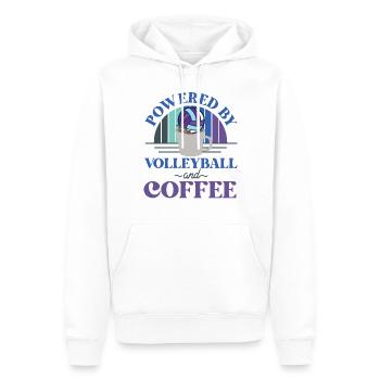Café de l’équipe de volley-ball - Sweat à capuche Premium bio Homme - blanc - Devant - Nico (187cm)