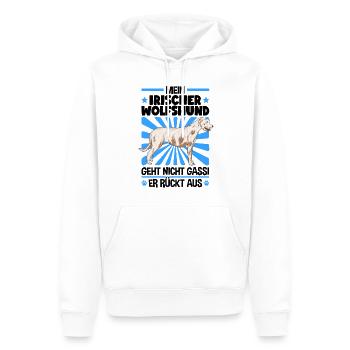 Irischer Wolfshund Gassi gehen Wolfhound - Männer Premium Bio Hoodie - Weiß - Vorne - Nico (187cm)