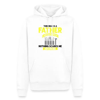 Lockpicking Expert Déverrouillage Service Lock Papa - Sweat à capuche Premium bio Homme - blanc - Devant - Nico (187cm)