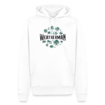 Météorologue Prévisions météorologiques - Sweat à capuche Premium bio Homme - blanc - Devant - Nico (187cm)