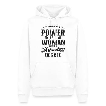 Météorologue Prévisions météorologiques - Sweat à capuche Premium bio Homme - blanc - Devant - Nico (187cm)