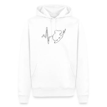 Koala Herzschlag - Männer Premium Bio Hoodie - Weiß - Vorne - Nico (187cm)