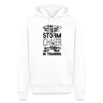 Storm Chaser Hurricane Meteorology - Männer Premium Bio Hoodie - Weiß - Vorne - Nico (187cm)