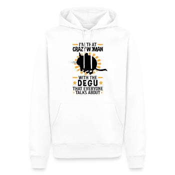 Crazy Degu Femme Rongeur Ordinaire Degu - Sweat à capuche Premium bio Homme - blanc - Devant - Nico (187cm)