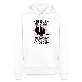 Degus sont des rongeurs fantastiques Degu ordinaires - Sweat à capuche Premium bio Homme - blanc - Devant - Nico (187cm)