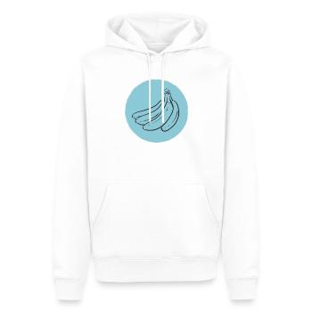 Banane - Männer Premium Bio Hoodie - Weiß - Vorne - Nico (187cm)