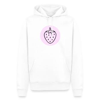 Fraise - Sweat à capuche Premium bio Homme - blanc - Devant - Nico (187cm)
