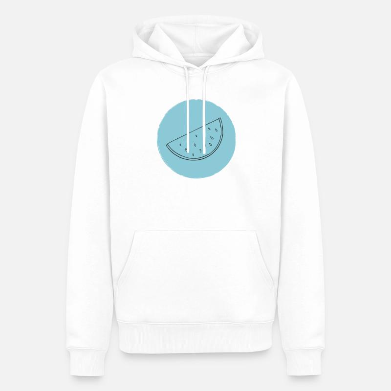 Pastèque - Sweat à capuche Premium bio Homme - blanc