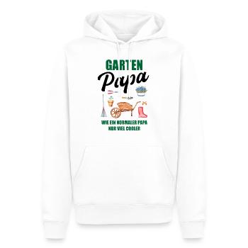Garten Papa Lustiger Spruch Geschenk Herren - Männer Premium Bio Hoodie - Weiß - Vorne - Nico (187cm)