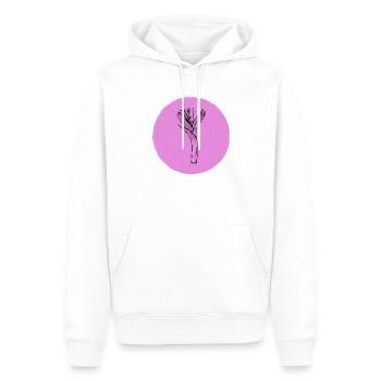 Leek - Men’s Premium Organic Hoodie - white - Front - Nico (187cm)