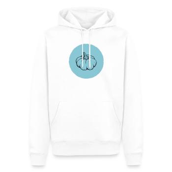 Citrouille - Sweat à capuche Premium bio Homme - blanc - Devant - Nico (187cm)