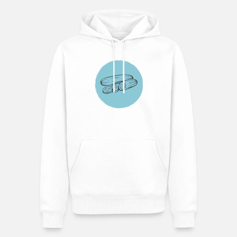 Concombre - Sweat à capuche Premium bio Homme - blanc