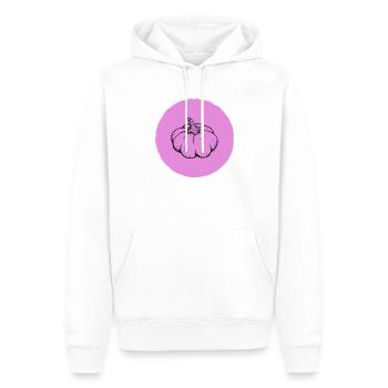 Kürbis - Männer Premium Bio Hoodie - Weiß - Vorne - Nico (187cm)