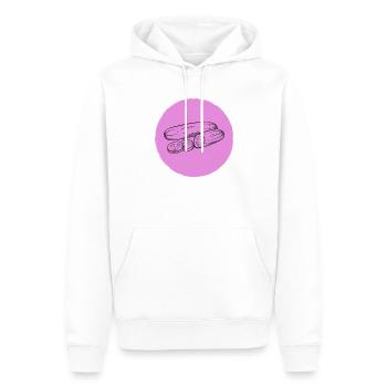 Concombre - Sweat à capuche Premium bio Homme - blanc - Devant - Nico (187cm)