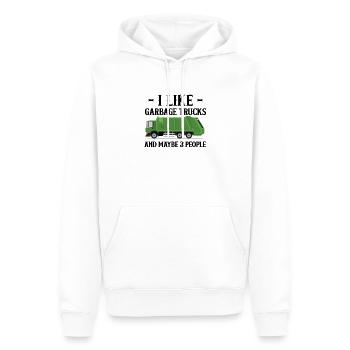 Camion à ordures Müllmann - Sweat à capuche Premium bio Homme - blanc - Devant - Nico (187cm)