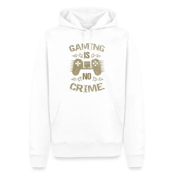Gaming Shirt Gaming n’est pas un crime Chemise pour hommes - Sweat à capuche Premium bio Homme - blanc - Devant - Nico (187cm)