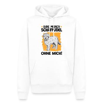 Ohne meinen Schafpudel ohne mich Hütepudel - Männer Premium Bio Hoodie - Weiß - Vorne - Nico (187cm)
