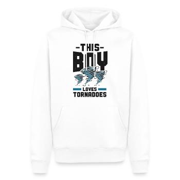 Météorologie des ouragans Storm Chaser - Sweat à capuche Premium bio Homme - blanc - Devant - Nico (187cm)