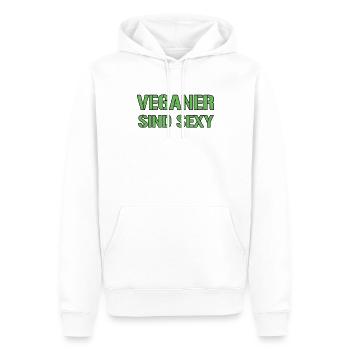 Veganer Spruch - Männer Premium Bio Hoodie - Weiß - Vorne - Nico (187cm)