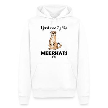 Meerkat Lover Funny Saying Gift - Men’s Premium Organic Hoodie - white - Front - Nico (187cm)