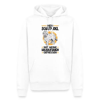 Schafpudel hat Hausaufgaben gefressen Hütepudel - Männer Premium Bio Hoodie - Weiß - Vorne - Nico (187cm)
