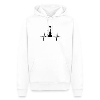 Shisha Heartbeat Narguilé Fumer Narguilé - Sweat à capuche Premium bio Homme - blanc - Devant - Nico (187cm)
