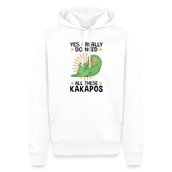 Oui j’ai besoin de tous ces Kakapo - Sweat à capuche Premium bio Homme - blanc - Devant - Nico (187cm)