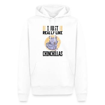 Ich mag Chinchillas Wollmaus Nagetier - Männer Premium Bio Hoodie - Weiß - Vorne - Nico (187cm)
