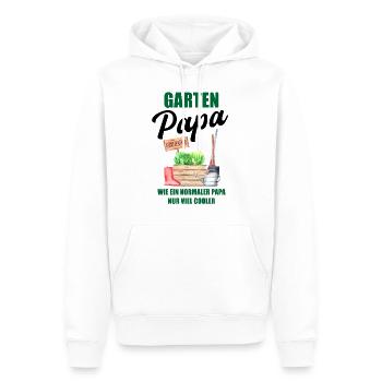 Garten Papa Lustiger Spruch Geschenk Herren - Männer Premium Bio Hoodie - Weiß - Vorne - Nico (187cm)