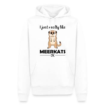 Meerkat Lover Funny Saying Gift - Men’s Premium Organic Hoodie - white - Front - Nico (187cm)