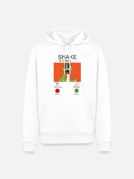 Slange slange slange display slange - Herre Premium økologisk hoodie - hvid